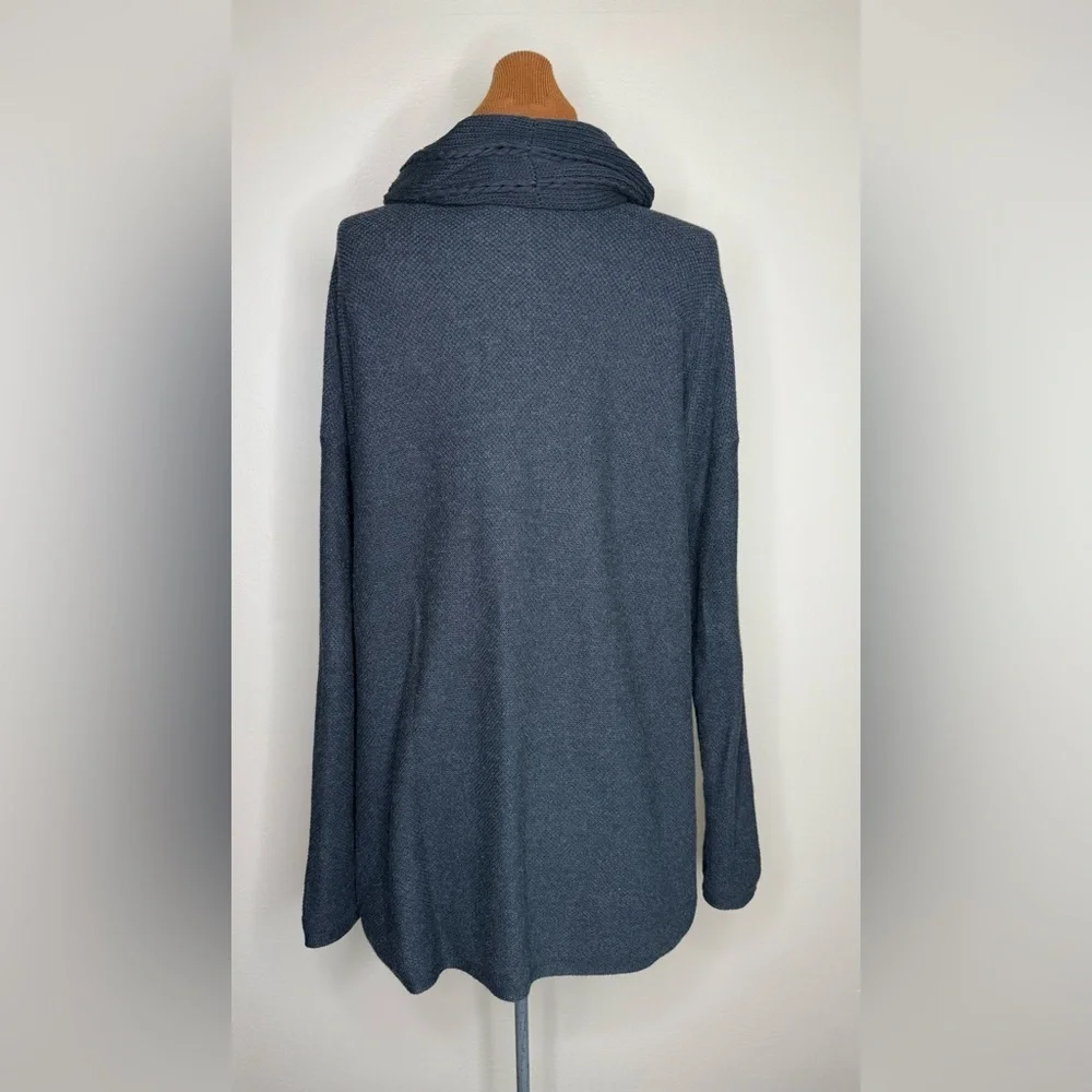 J. McLaughlin Cashmere Blend Pullover Knit Sweater Detachable Cowl Neck Sz Med